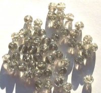 50 6mm Black Diamond Crackle Glass Beads